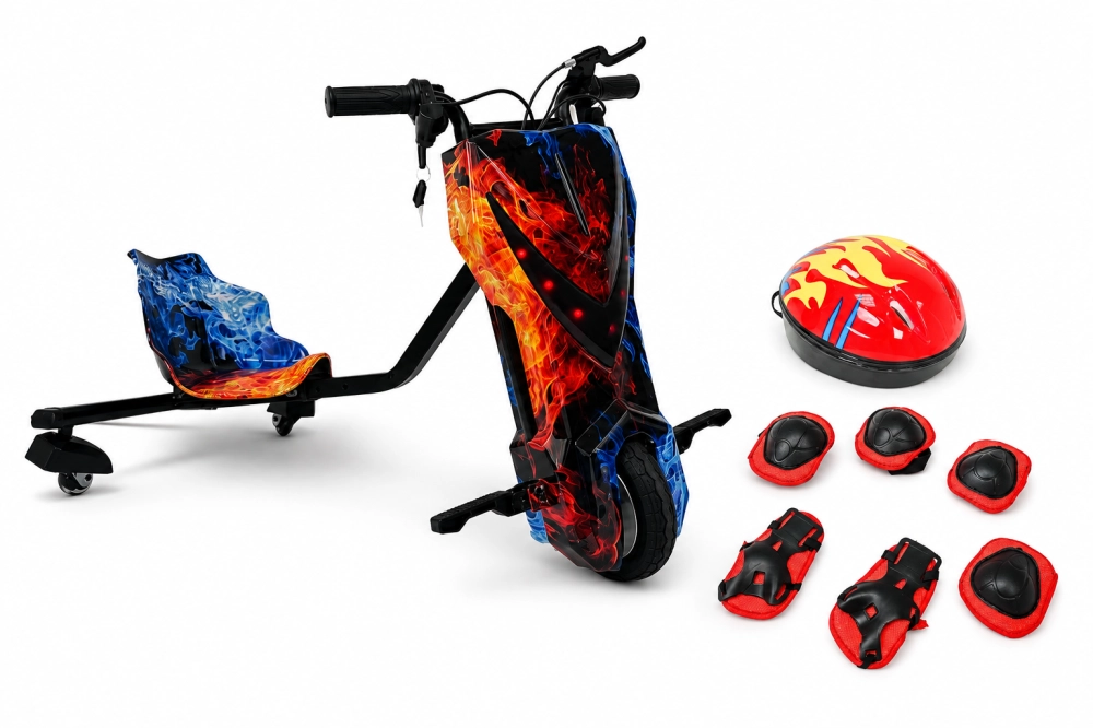 Triciclo Drift Eletrico Firewater Extreme 36V 250W - Com Capacete e acessorios